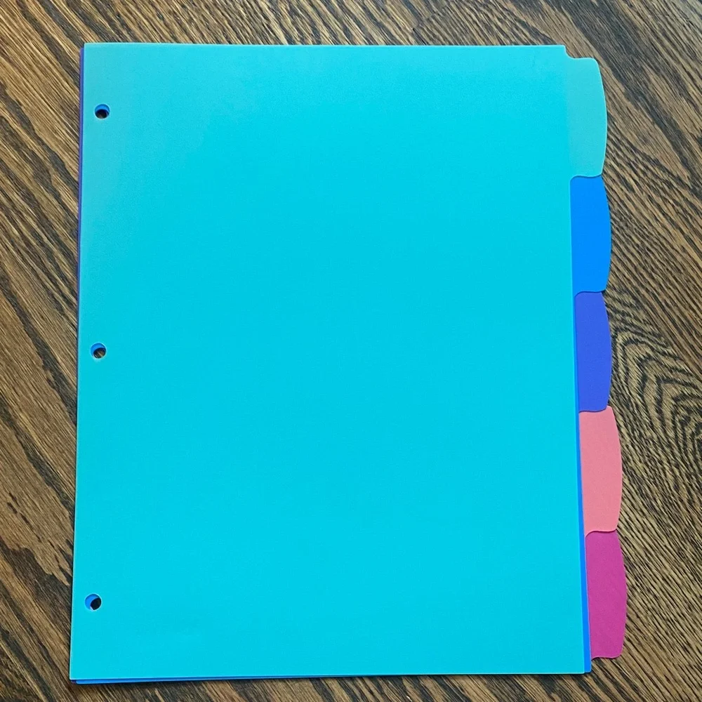 Multicolor Tabbed Binder Dividers